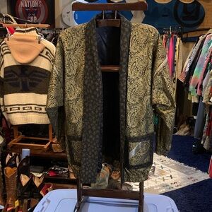 Handmade Women's Paisley Jacket with Black Details